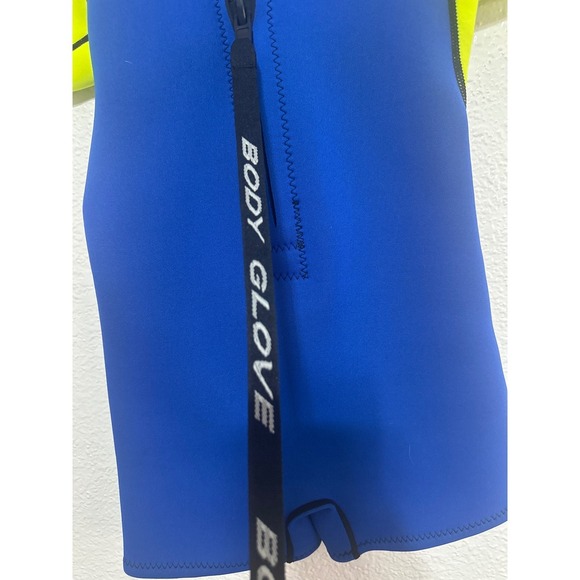 Body Glove Child's C4 Wetsuit Shorty Spring Suit Blue Neon Yellow Swim - Picture 4 of 8